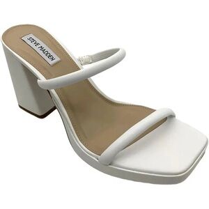 Steve Madden Polly Sandal White 9